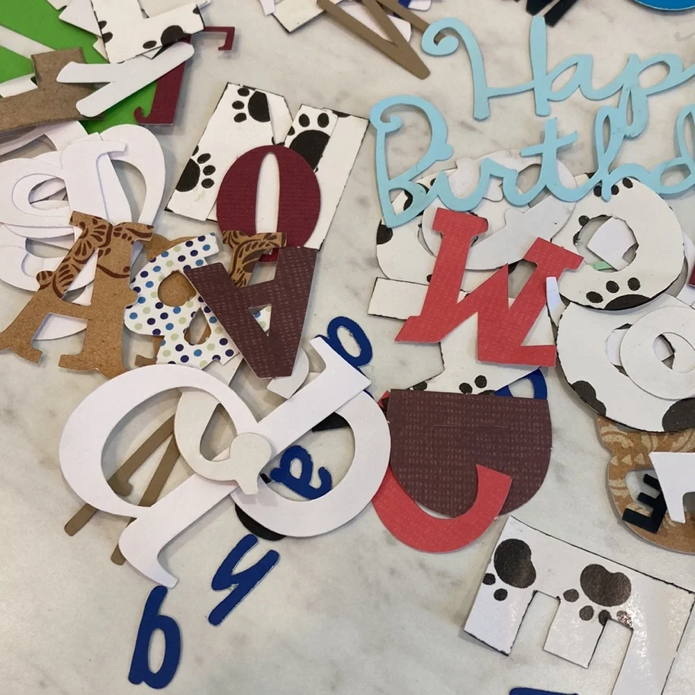 *FREE W/Purchase Cardstock and Paper Letters and Words Die Cuts
